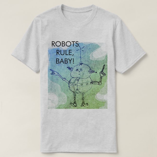 T-shirt Les robots gouvernent ! ©2020 Annabelle Echo (Design devant)