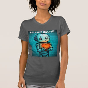T-shirt Les robots ont aussi besoin d'amour - Gris Asphalt