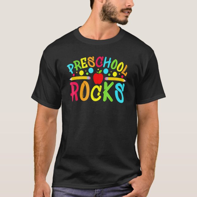 T-shirt Les Rocks De L'École Préscolaire Les Enseignants D (Devant)