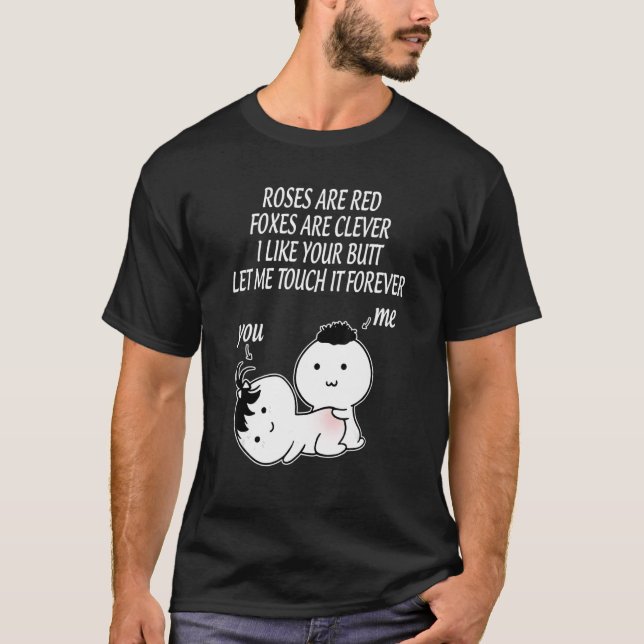 T-shirt Les roses sont des renards rouges sont intelligent (Devant)