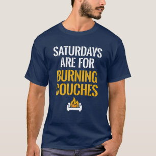 T-shirt Les samedis Sont Pour Burning Couches West Virgini