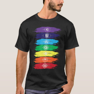 T-shirt Les Sept Chakra Du Corps Humain