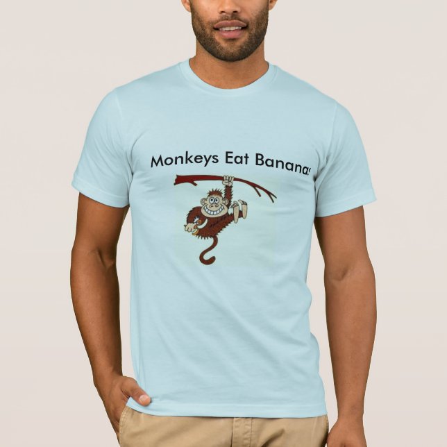 T-shirt Les singes mangent des bananes (Devant)