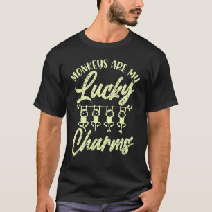 T-shirt Les singes sont mes charmes chanceux animal