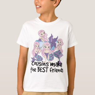 T-shirt les sirènes cousines font les meilleurs amis