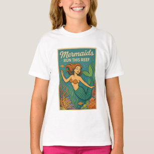 T-shirt Les sirènes gèrent ce récif corallien rétro de l'o
