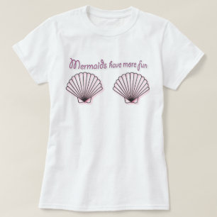 T-shirt Les sirènes ont plus de pièce en t de graphique