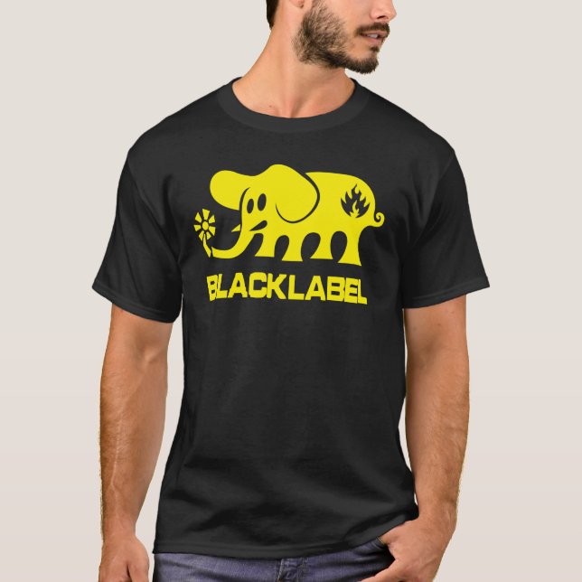 T-shirt Les skateboards Étiquettes noirs sont une société  (Devant)