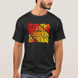 T-shirt Les Slogans D'Inquiétude Des Médias Cite Un Pro Po