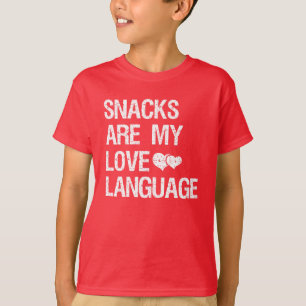 T-shirt Les Snacks Sont Ma Langue D'Amour, Les Amateurs De