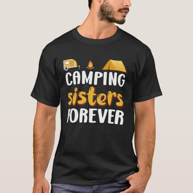 T-shirt Les soeurs de camping éternellement randonnée de c (Devant)