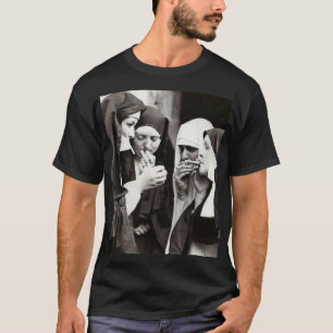 T-shirt Les soeurs fument la photographie Vintage