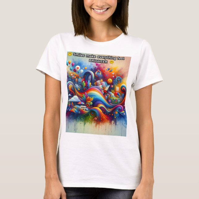 T-shirt Les sourires rendent tout plus lumineux (Devant)