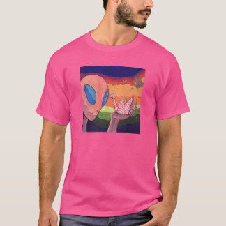 T-shirt Les souvenirs flottants - Aliens et grues en origa