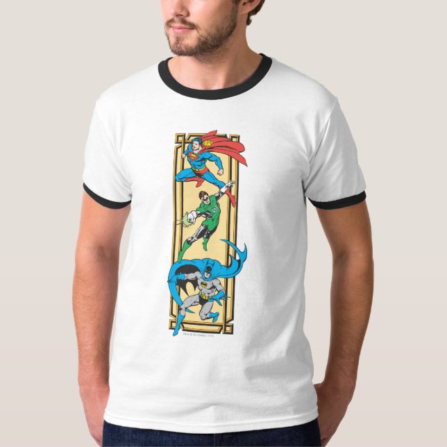 T-shirt Les superhéros en action (Devant)