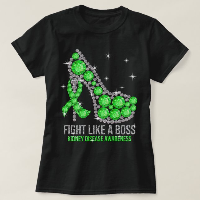 T-shirt Les Talons Élevés combattent Comme Un Chercheur De (Design devant)