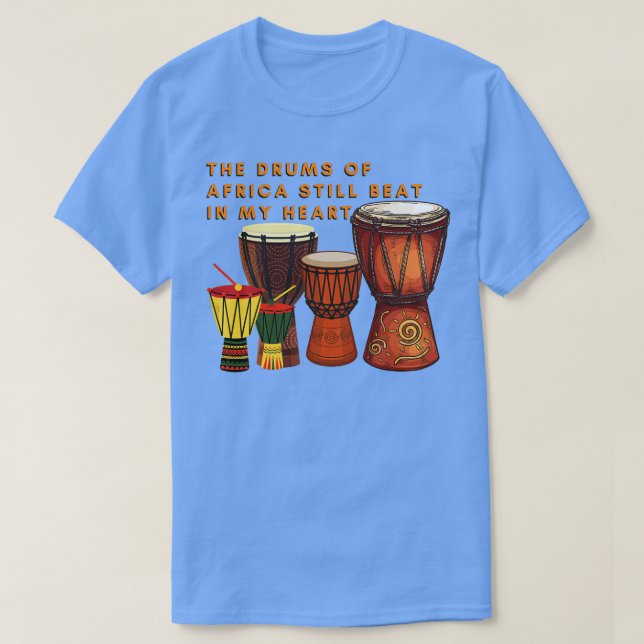 T-shirt Les tambours africains Les tambours d'Afrique batt (Design devant)