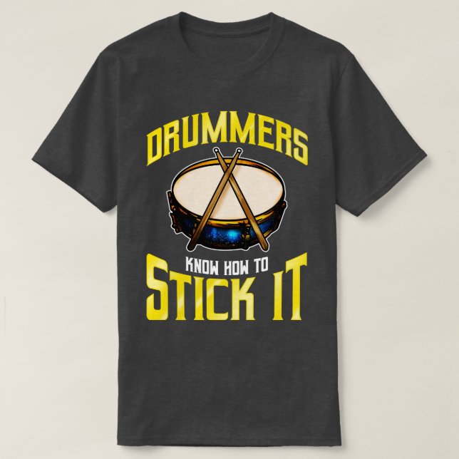 T-shirt Les Tambours savent comment le coller tambours per (Design devant)