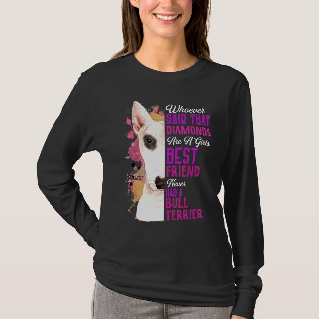T-shirt Les Taureaux Sont Une Fille Meilleur Ami Chien Mam (Devant)