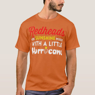 T-shirt Les Têtes Rouges Sont Sunshine Mélangées Avec Un P