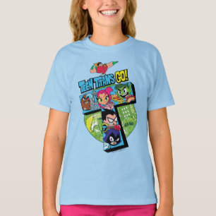 T-shirt Les titans de l'adolescence vont ! collage de tour