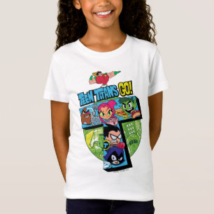 T-Shirt Les titans de l'adolescence vont ! collage de tour