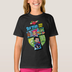 T-shirt Les titans de l'adolescence vont ! collage de tour
