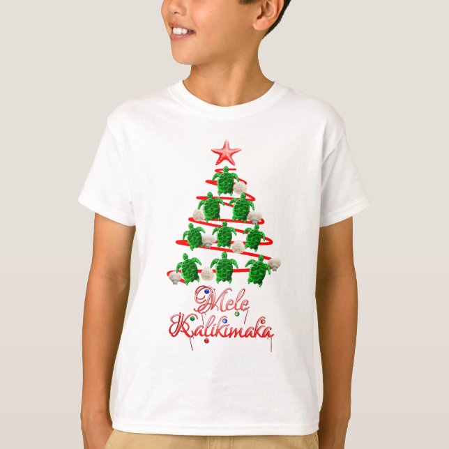 T-shirt Les tortues de mer de Mele Kalikimaka (Devant)