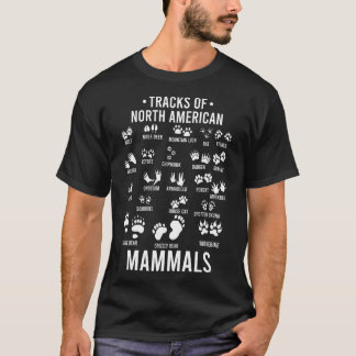 T-shirt Les traces de la faune des mammifères nord-américa