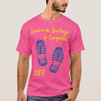 T-shirt Les Traces Du Chemin De Saint Jacques De Compostel