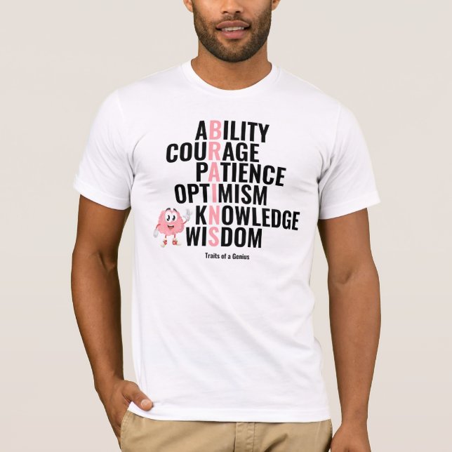 T-shirt Les traits d'un génie (Devant)