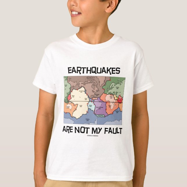 T-shirt Les tremblements de terre ne sont pas mon défaut (Devant)