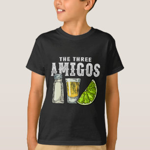T-shirt Les Trois Amigos Sel De Chaux Tequila Drôle Cinco