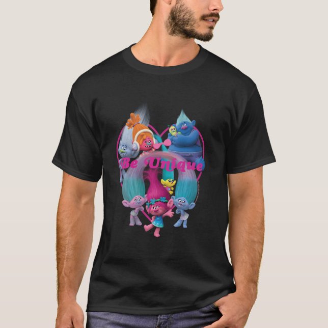 T-shirt Les Trolls Dreamworks Soient uniques (Devant)