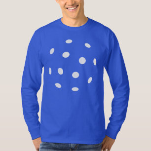 T-shirt Les trous blancs du pickball sur le bleu