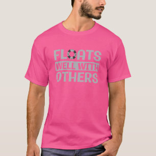 T-shirt Les Tubes De Rivière Flotte Bien Avec D'Autres