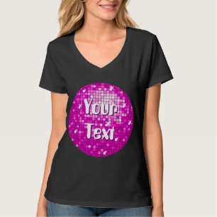 T-shirt Les tuiles de disco dentellent votre v-cou rond de