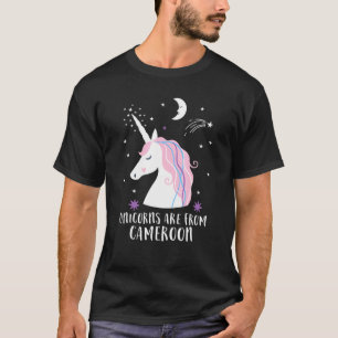 T-shirt Les Unicornes Proviennent Du Cameroun Home Country