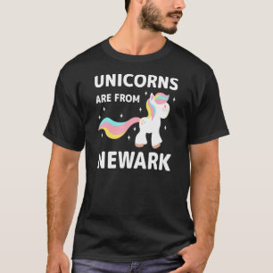 T-shirt Les Unicornes Sont De Newark New Jersey Résident N