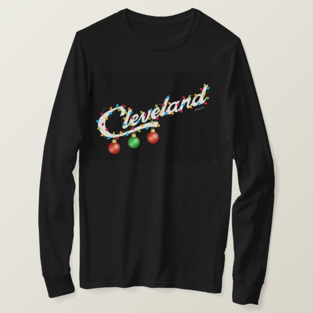T-shirt Les vacances de Cleveland allument le sweatshirt (Design devant)