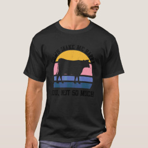 T-shirt Les vaches me rendent heureux drôle de vache agric