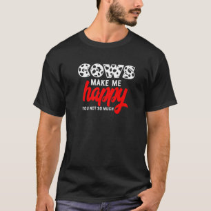 T-shirt Les vaches me rendent heureux éleveur de vaches la