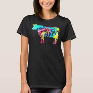 T-shirt Les vaches me rendent heureux Fermier Vache Fête d