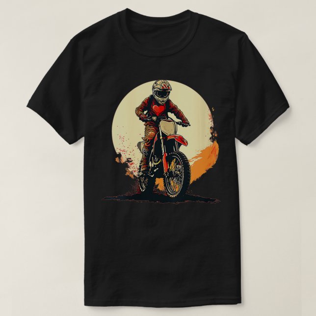 T-shirt Les Valentines femmes aiment le costume de moto sa (Design devant)