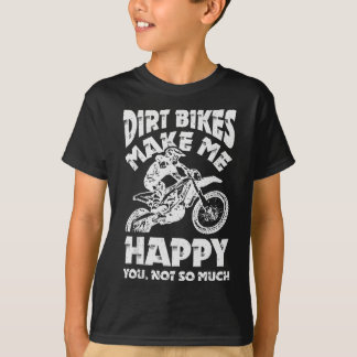 T-shirt Les Vélos De Chemin Me Rendre Heureux Motocross En