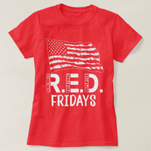 T-shirt Les vendredis rouges en souvenir de tous les milit