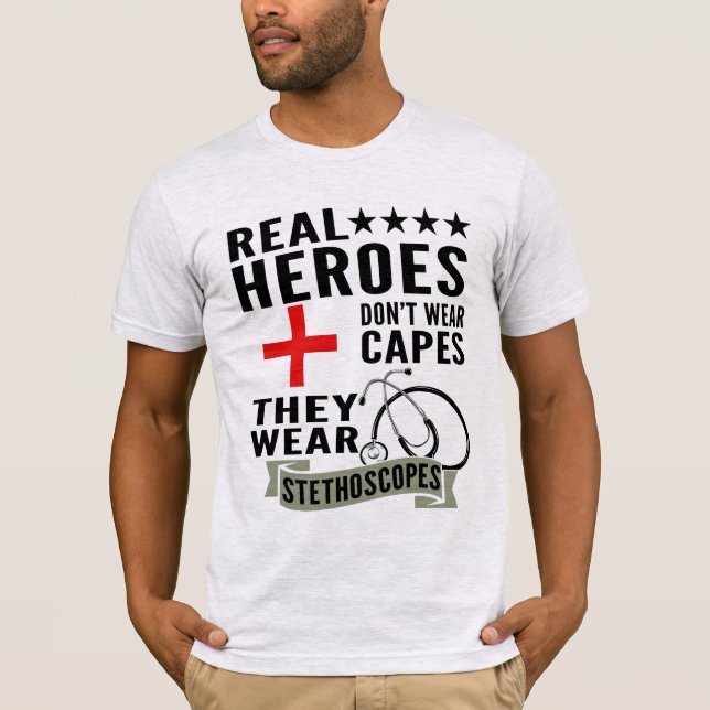 T-shirt Les Véritables Héros Ne Portent Pas De Capuchons I (Devant)