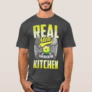 T-shirt Les Véritables Hommes Restent Hors Du Pickleball D