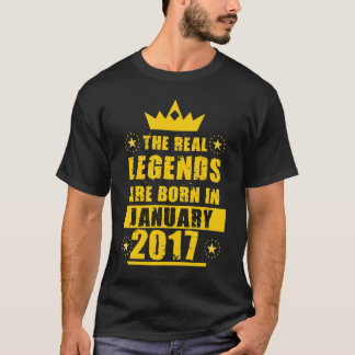 T-shirt Les Véritables Légendes Sont Nées En Janvier 2017