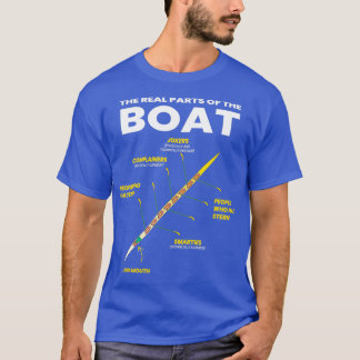 T-shirt Les Véritables Parties Du Bateau Oarsman Rower 2